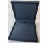 Victoria Collection Blue Suede Elegant Sleeve Necklace Box, 6 1/4" x 6 3/8" x 1 3/8" H
