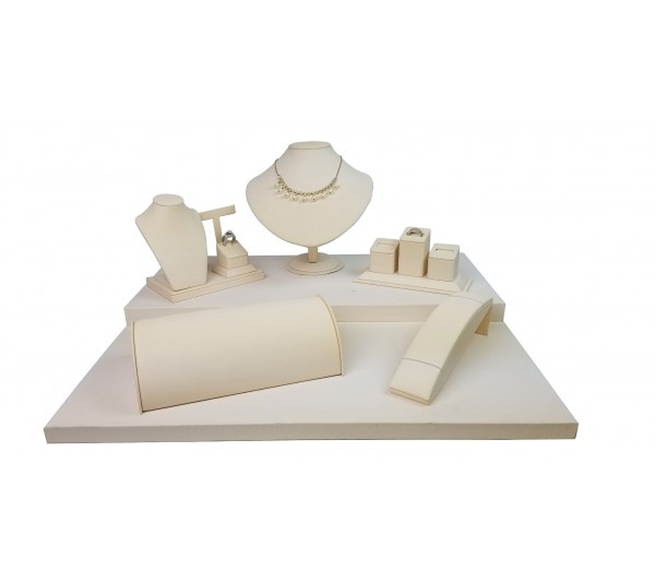 Beige 6-pcs Display Set, 20"  W x 18" D x 9 5/8" H