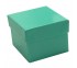 Classic Teal Blue Leatherette with Silver Trim, Ring Box 1 3/4" x 2" x 1 1/2" H