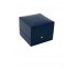 Dark Blue Ring Box w/ Blue Velet insert , 2 1/4 " x 2 1/4" x 1 3/4" H
