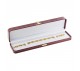 Antique Golden Latch Burgundy Leatherette w/ White Velvet Insert Bracelet Box , 8 5/8" x 2 1/8" x 1" H
