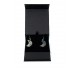 Black Magnetic Flap Paper Pendant/ Earring  Box,  2 3/4" x 3 1/8" x 1 1/4"H