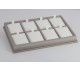 White Grey 8-Pendant Tray 8 1/4" x 5 1/4" x 1 5/8"H