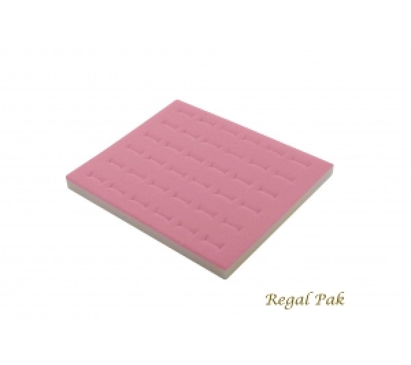 Half Size Pink Ring Foam Insert (36 Rings) 7-3/4" X 6-3/4" X 5/8"H