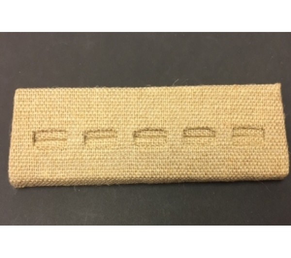 Burlap Natrual  Ring Tray  (5 Slots) 8 1/8"X1 3/4"X1"H