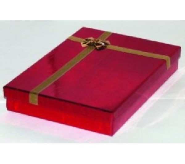 Hologram Red Necklace box 5 1/4" x 7 3/8" x 1 1/2" H
