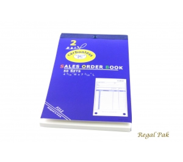 Medium Size 2-Part Sales Order Carbonless Book (50 Sets Per Book) 4 3/16" X 7 3/16"