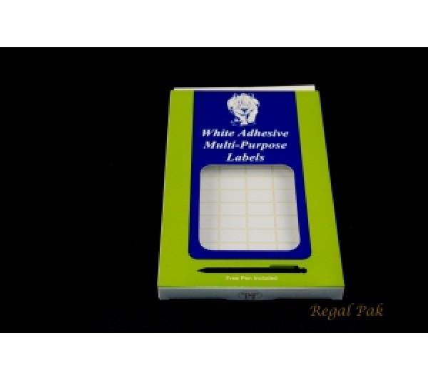 White Paper Adhesive Plain Lable (1040-Pcs) 3/8" X 5/8"