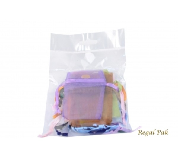 Assorted Organza Drawstring Pouch 1 3/4" X 2" (12 Pieces/One Dozen)