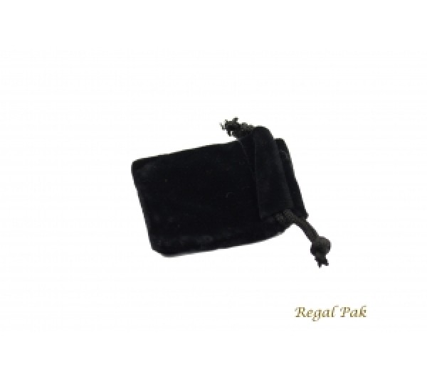 Black Velvet Drawstring Pouch 1 3/4" X 2" (12 Pieces/One Dozen)