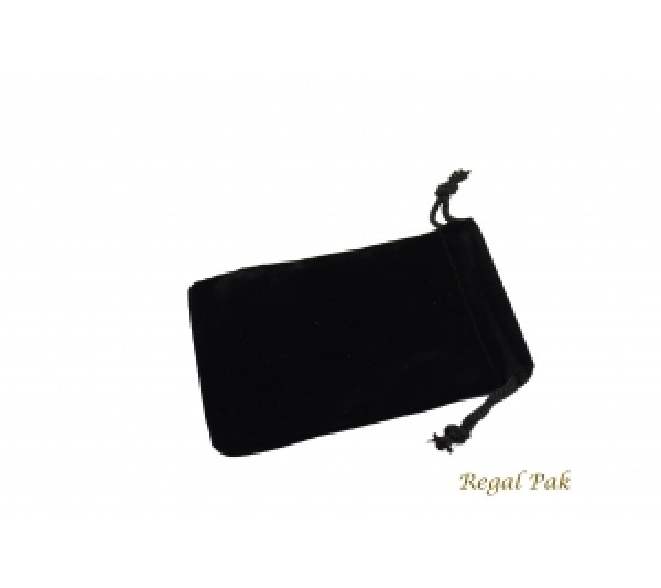 Black Velvet Drawstring Pouch 3" X 4" (12 Pieces/One Dozen)