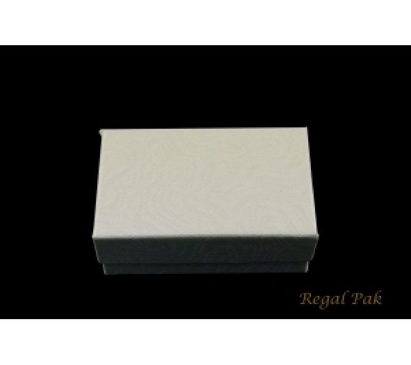 White Swirls Texture  Cotton Filled Box -2 5/8" x 1 1/2" x 1"  (100Pcs)