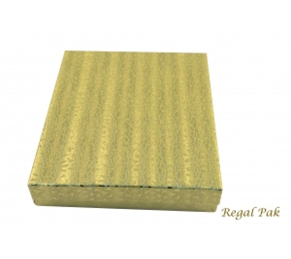 Gold Texture Cotton Filled Box- 6 1/8" X 5 1/8" X1 1/8"  (100 pcs)