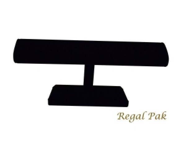 Black Velvet T-Bar (Oval) For Bracelet And Bangle/Watch One Level Display 12"W X 2-7/8"D X 5-3/8"H