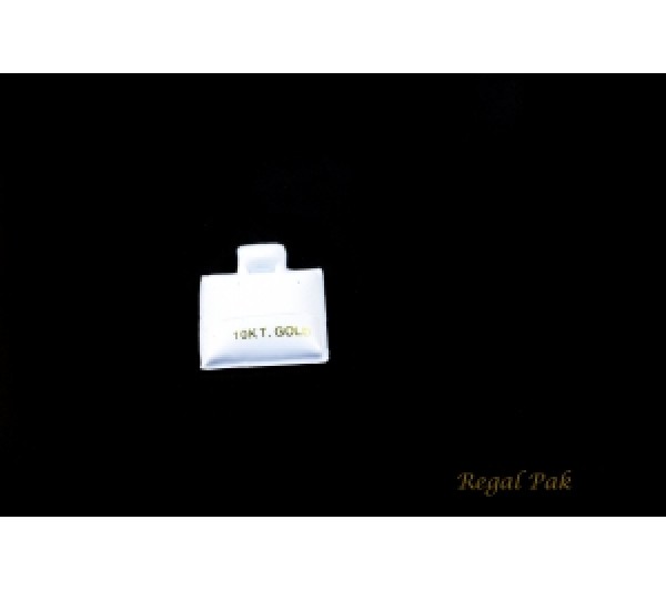 White 10 Kt. Gold Earring Puff Cards (100 Pieces In A Pack) 1" X 1"