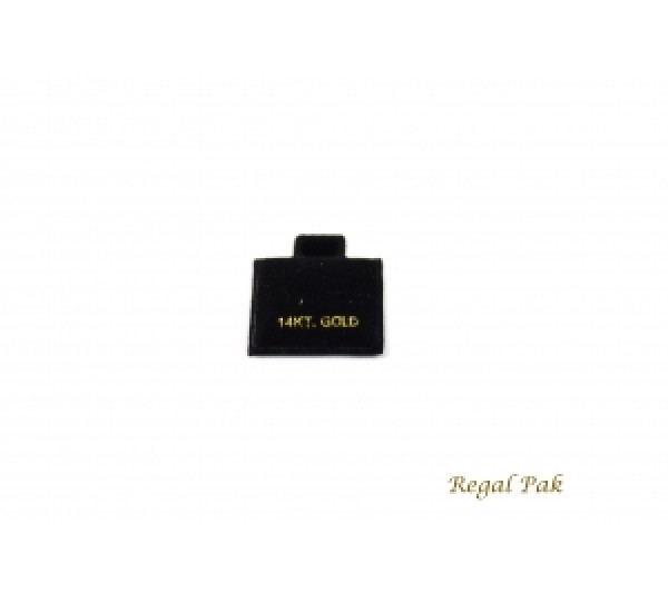 Black 10 Kt. Gold Earring Puff Cards (100 Pieces In A Pack) 1" X 1"