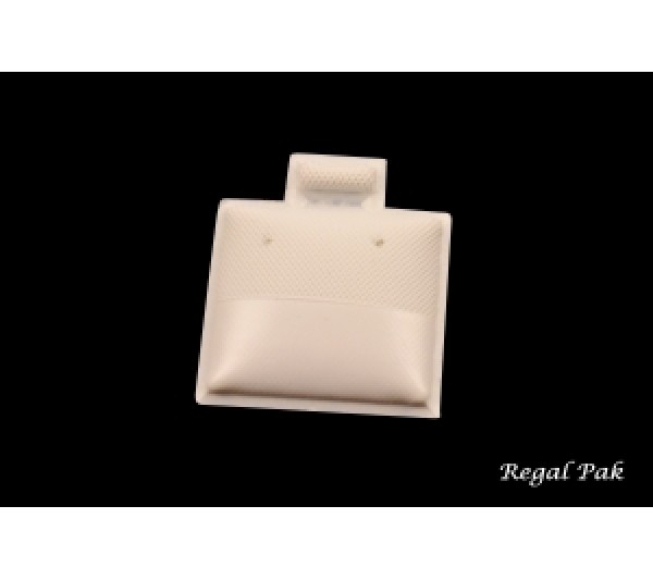 Vinyl White Plain Plastic earring puff pad 1" x 1"