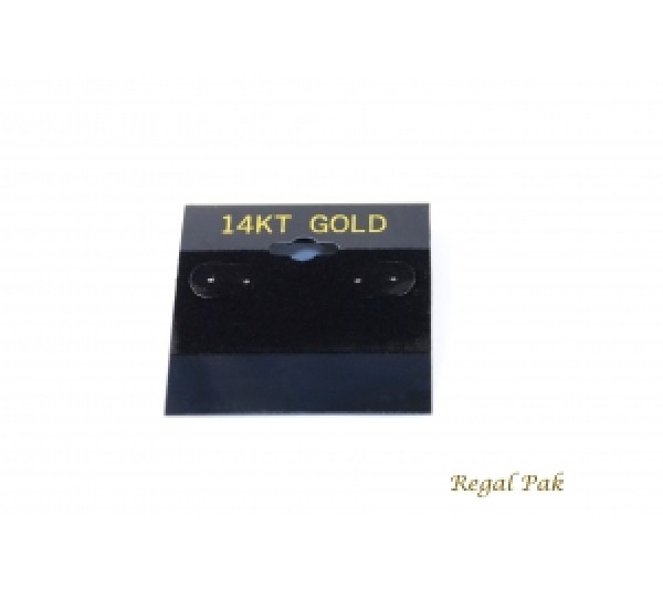 Black 14k Gold Hanging Earring Cards (100 Pieces In A Pack) 2" X 2"