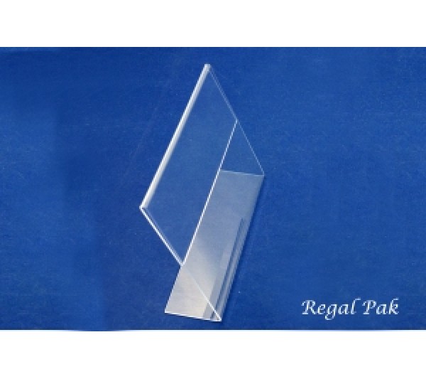 Slant Back Acrylic Sign Holder 7" X 5 1/2"H