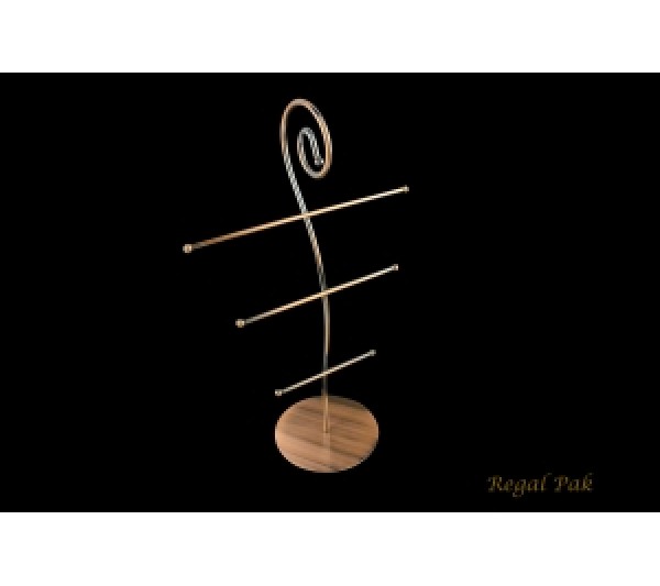 Copper Wire Chain / Bracelet Stand With 3 Bars 10" X 5-1/8" X 16"H