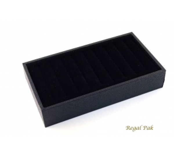 Black Velvet Bangle Tray 8 1/2" X 4 1/8" X 1 3/8"H