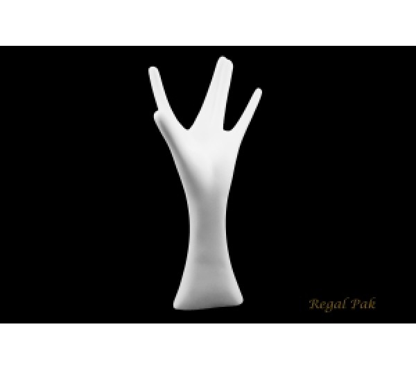 White Polystyrene Hand Display 5-3/4" X 8"H