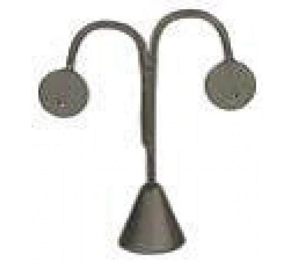 Steel Grey Faux Leather Short Tree Shape Earring Stand 3 3/4"W x 4 3/4"H