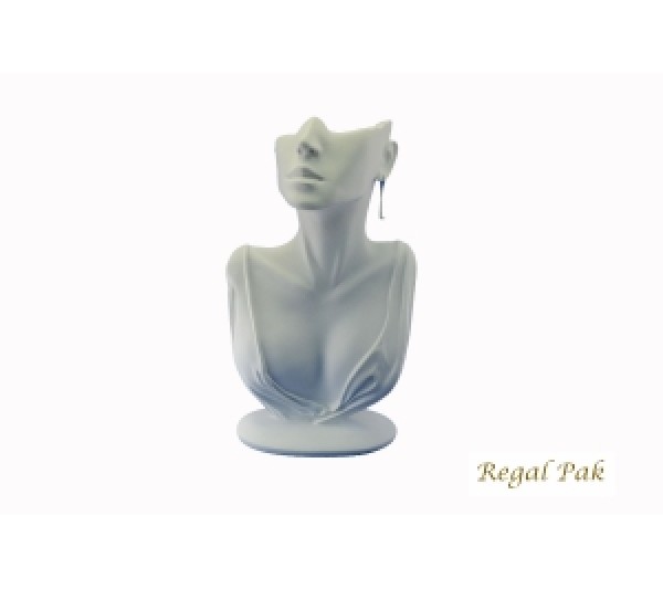 White Elegant Poly Figure Display 6-7/8" X 3-1/2" X 12-1/4"H