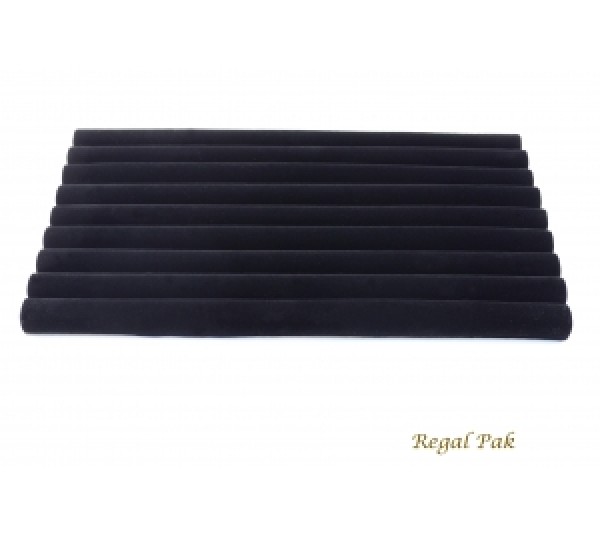 Black Velvet Ring Slot Full Size Foam Pad With 8 Sections 14-1/8''w X 7-5/8''d X 3/4''h