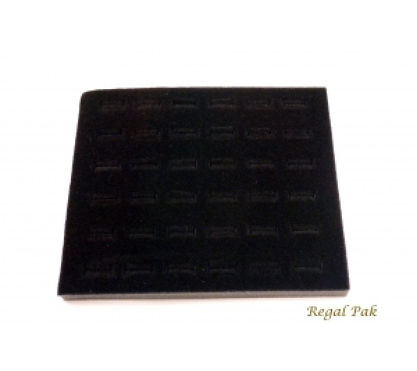 Half Size Black Ring Foam Insert (36 Rings) 7-3/4" X 6-3/4" X 5/8"H