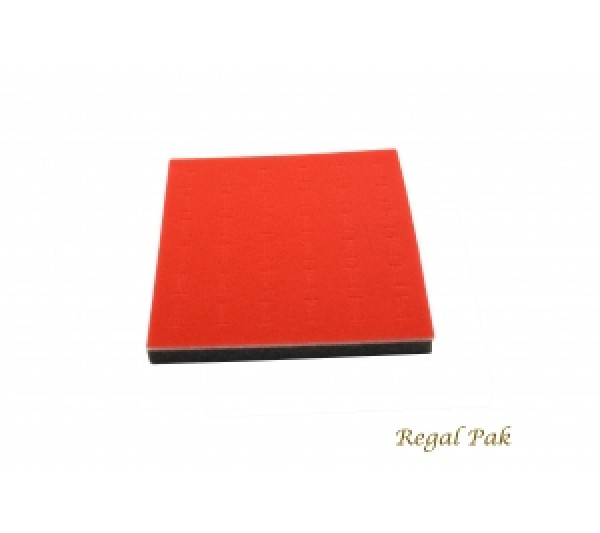 Half Size Red Ring Foam Insert (36 Rings) 7-3/4" X 6-3/4" X 5/8"H