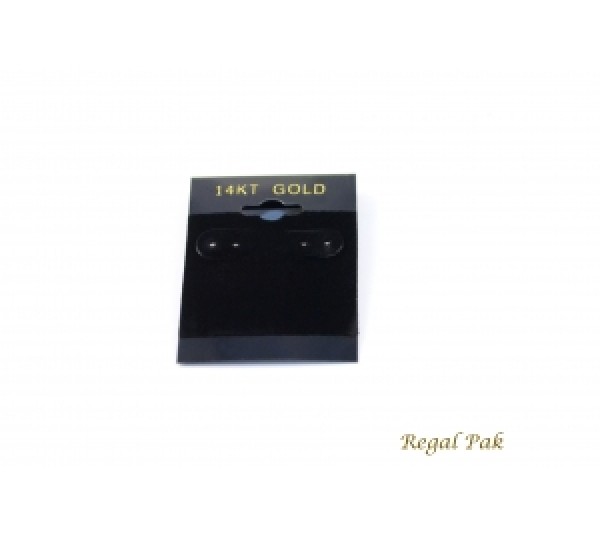 Black 14k Gold Hanging Earring Cards (100 Pieces In A Pack) 1.5" X 2"