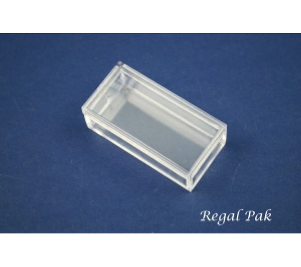 Clear And Empty Rectangular Acrylic Gem Box 2" X 1" X 23/32"H