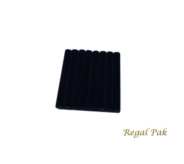 Black Velvet Ring Slot Half Size Foam Pad With 8 Sections 7-3/4" X 6-3/4"