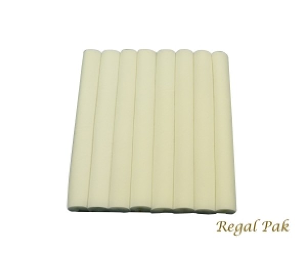 White Velvet Ring Slot Half Size Foam Pad With 8 Sections 7-3/4" X 6-3/4"