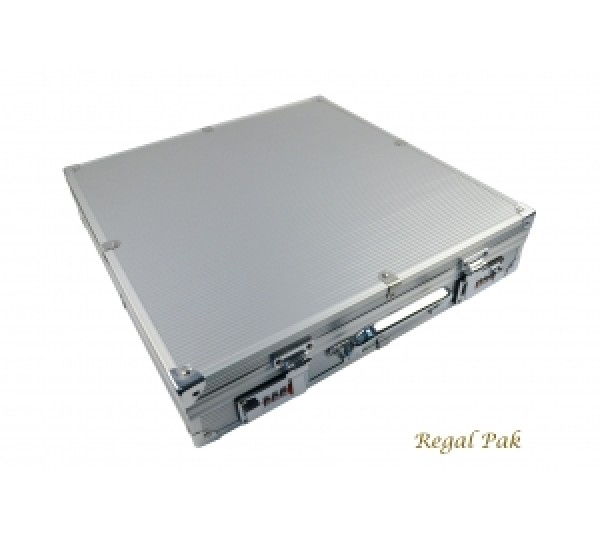 Silver Color Aluminum Attach Case 15-1/4" X 15-1/4" X 3-1/4"H