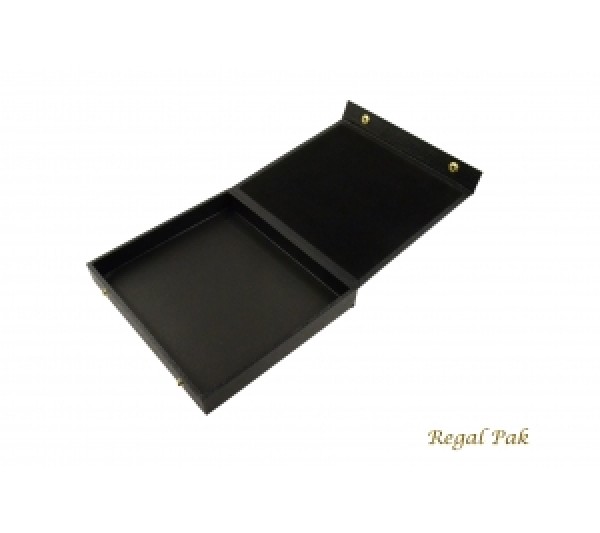 Black Case With Attached Snap Lid 8-1/4" X 7-1/4" X 1-1/8"H