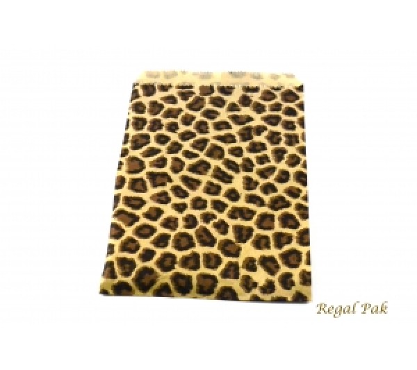 Leopard Print Jewelry Gift Bag (100 Pieces In A Pack) 5" X 7"