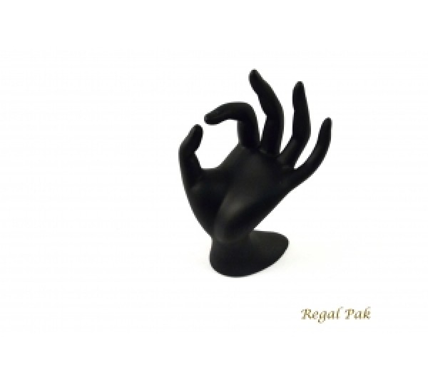 Black Polystyrene Hand Display 3-1/8" X 4" X 6-1/2"H