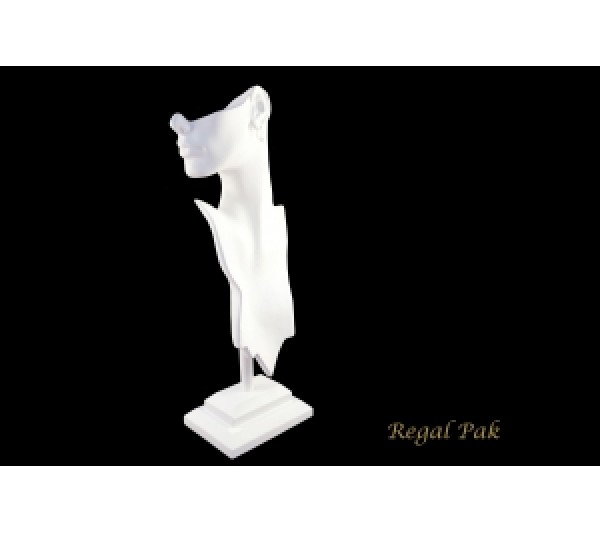 White Elegant Poly Figure Display 8-1/4" X 5-1/2" X 19-1/2"H