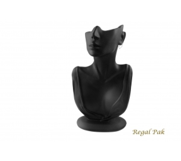 Black Elegant Poly Figure Display 6-7/8" X 3-1/2" X 12-1/4"H