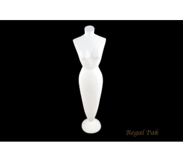 White Elegant Poly Mannequin 4" X 3" X 15-3/4"H