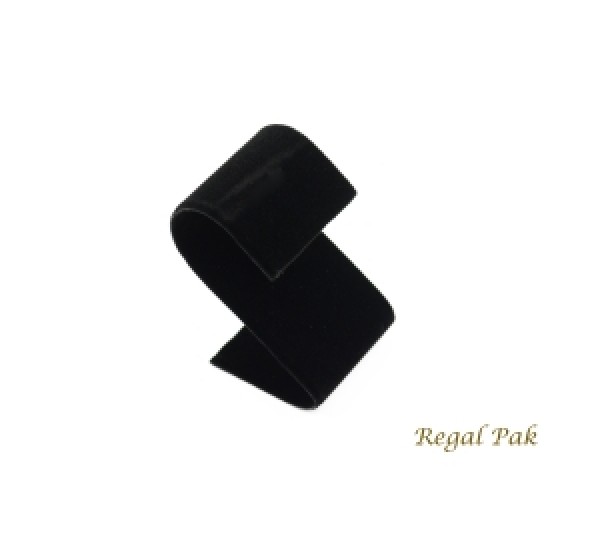 Black Velvet Curved Earring Stand 1-1/2" X 1-1/2" X 2-1/4"H