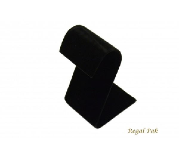 Black Velvet Curved Earring Stand 2" X 2-1/8" X 3-1/4"H