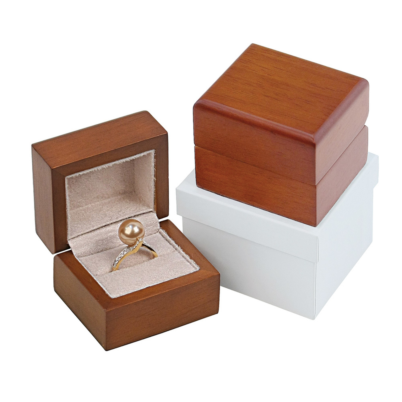 Suede Jewelry Box Gift Packaging Box Ring Pendant Jewelry Storage Box